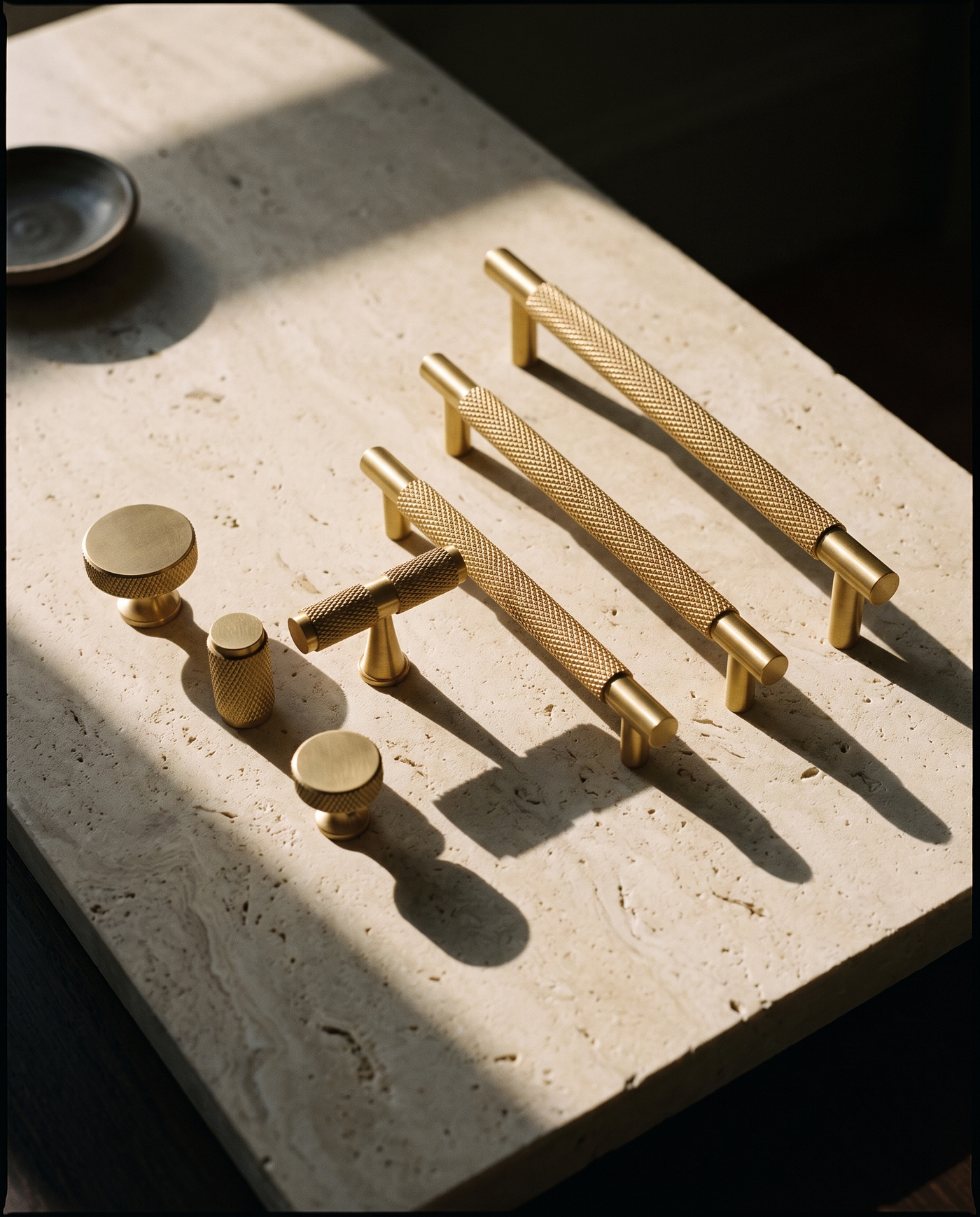 Pavia Cross-Knurled Brass Series