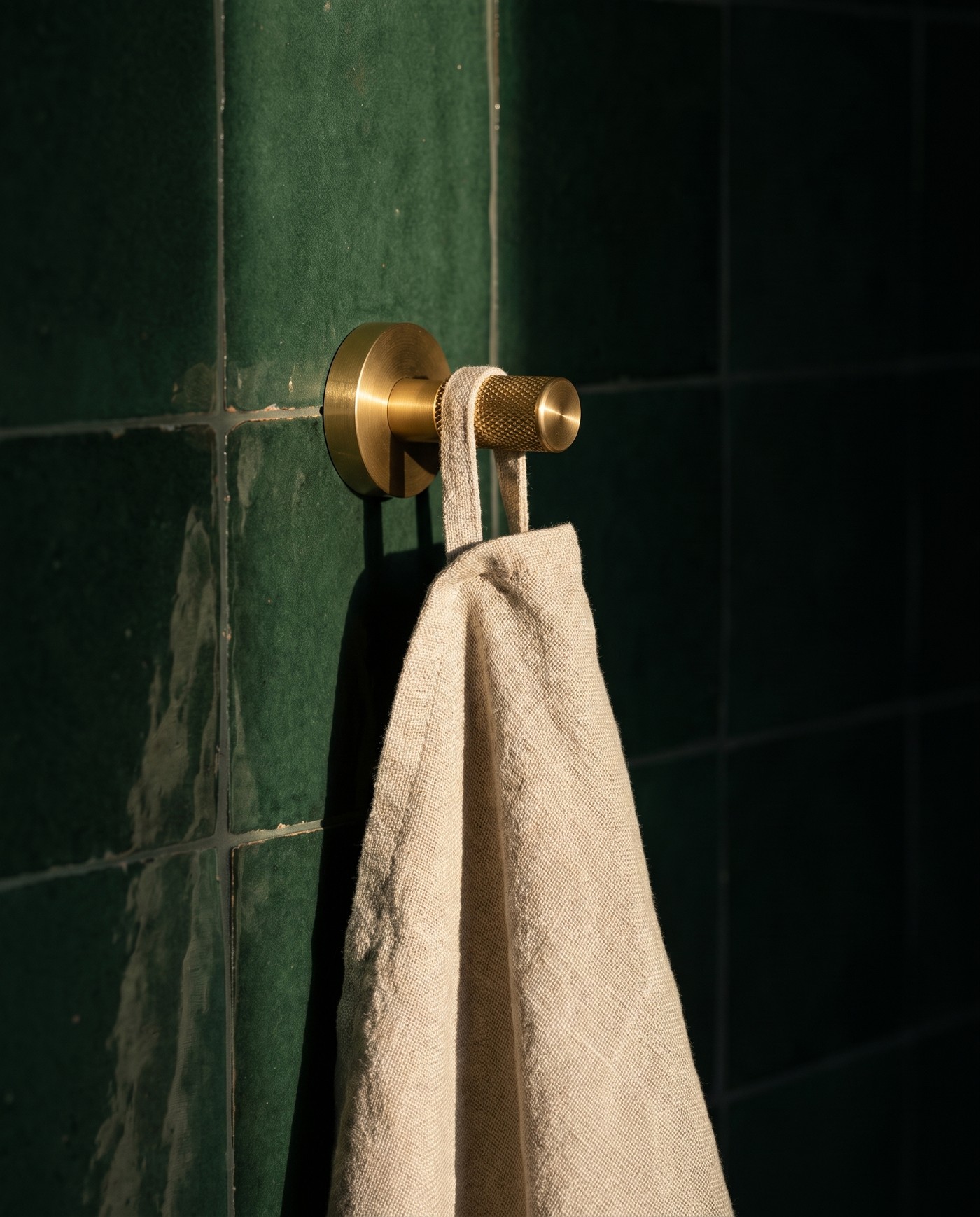 Varen Knurled Brass Wall Hook