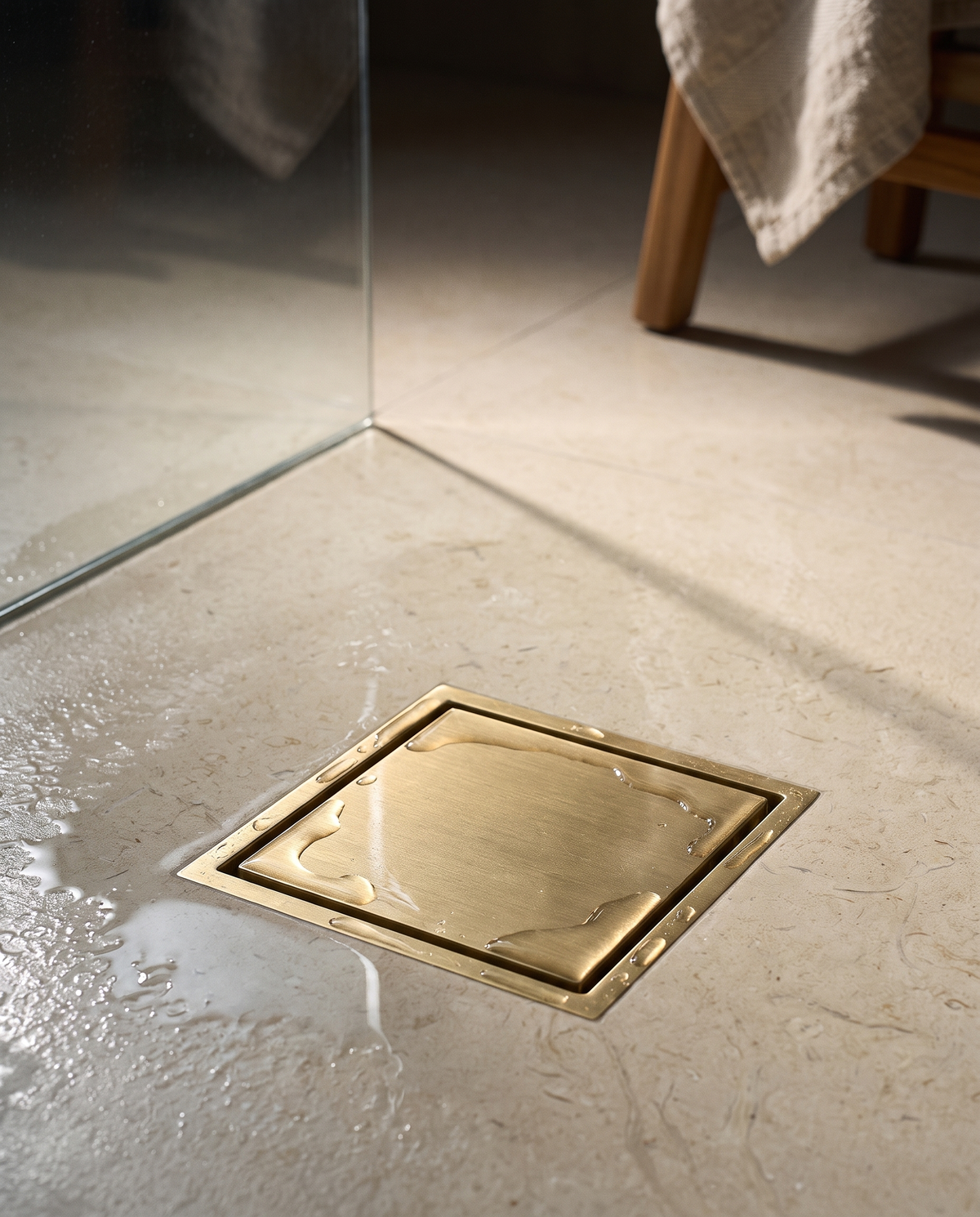 Selva Square Brass Floor Drain