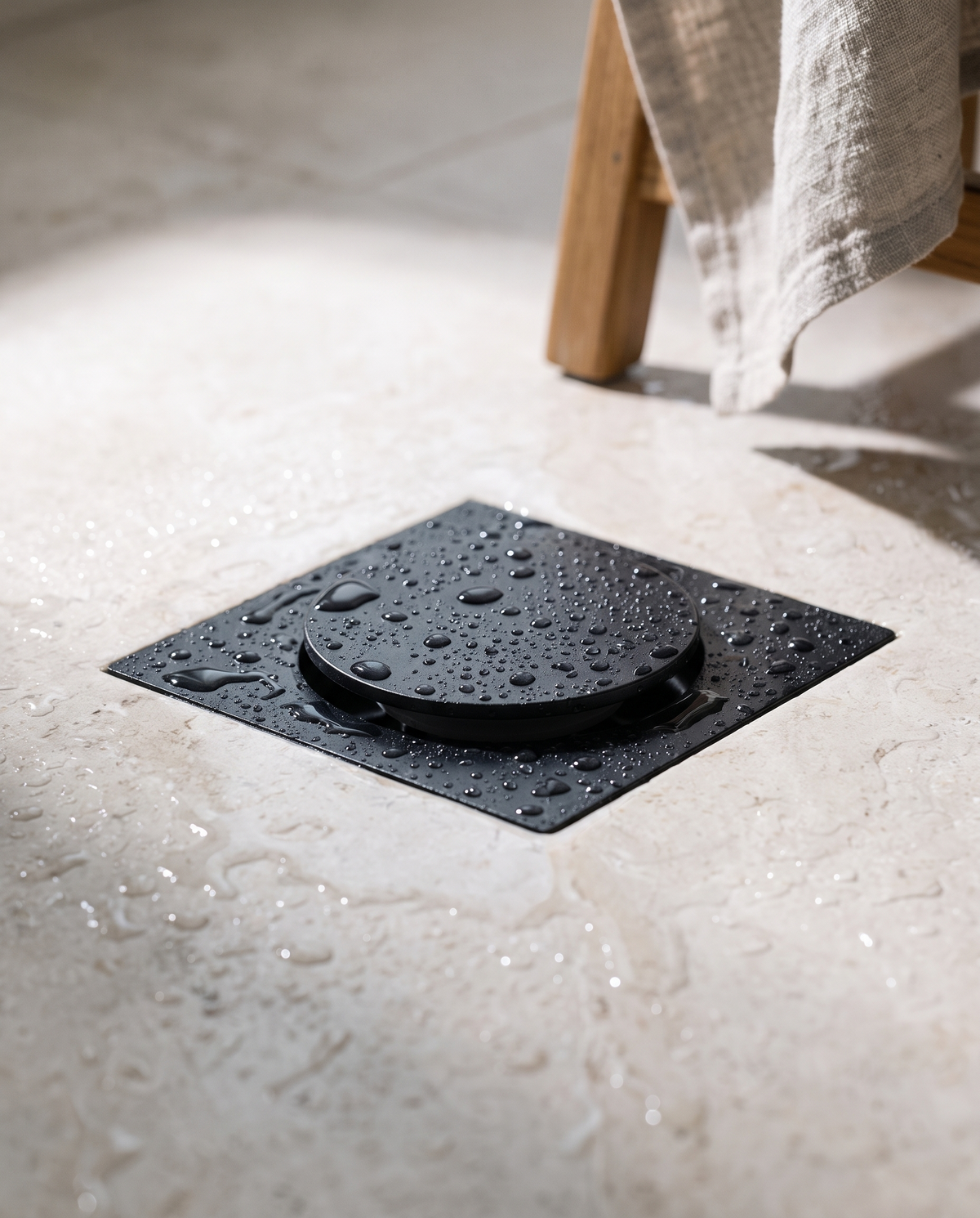 Scatto 100 mm Pop-Up Brass Floor Drain