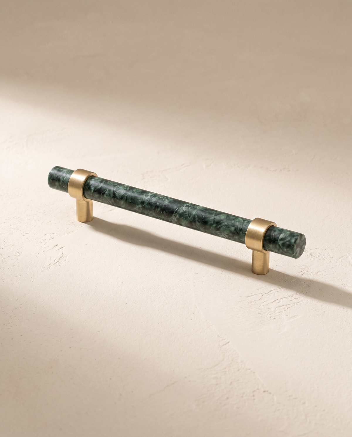 Verde and White Marble Bar Pull