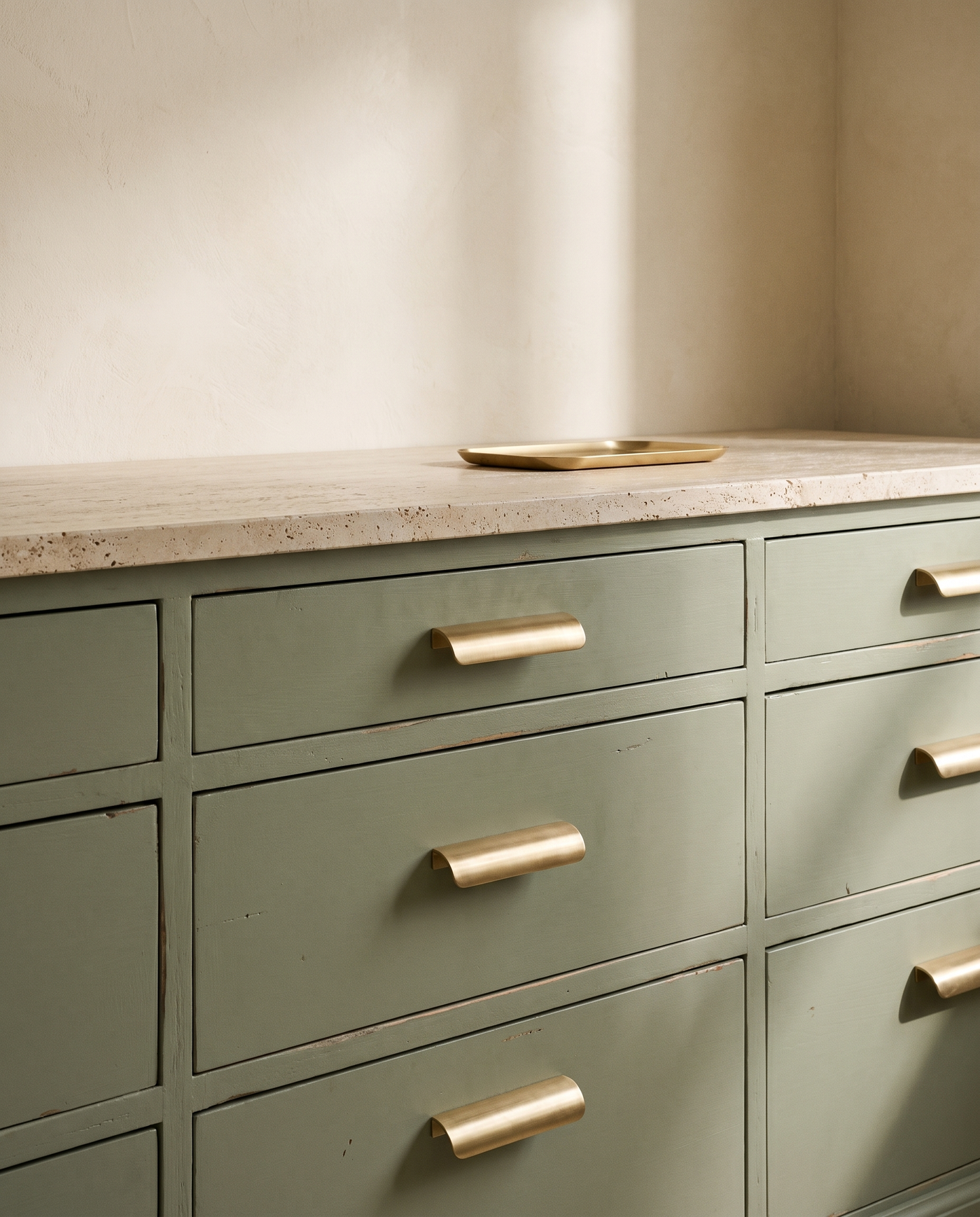 Volta Curved Solid Brass Edge Pull