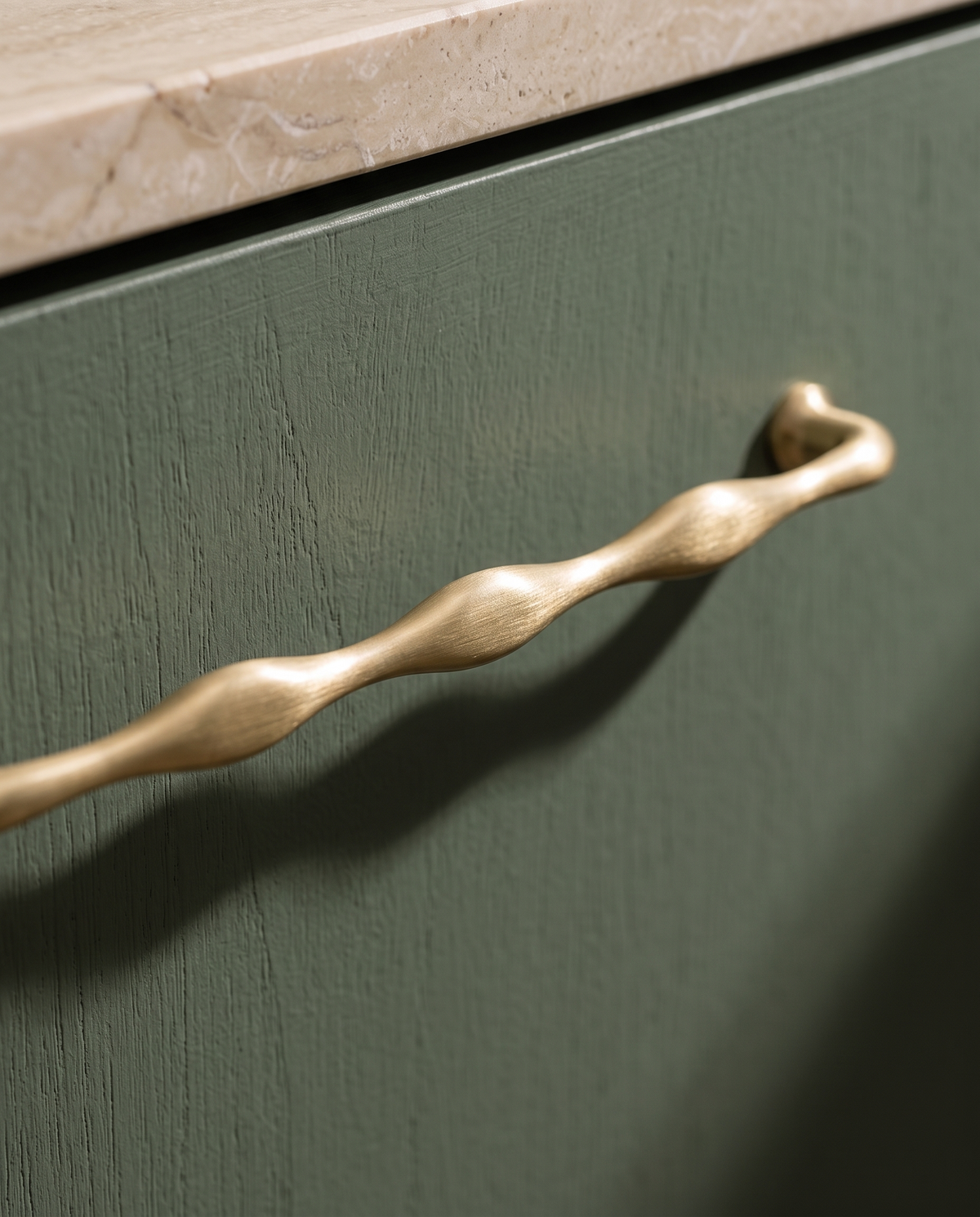 Folia Organic Solid Brass Cabinet Family