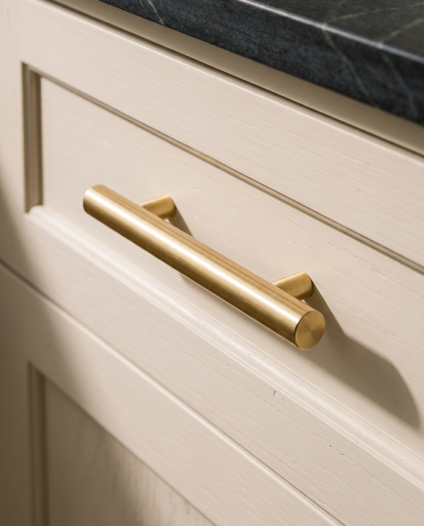 Linea Solid Brass T-Bar Cabinet Handle Family