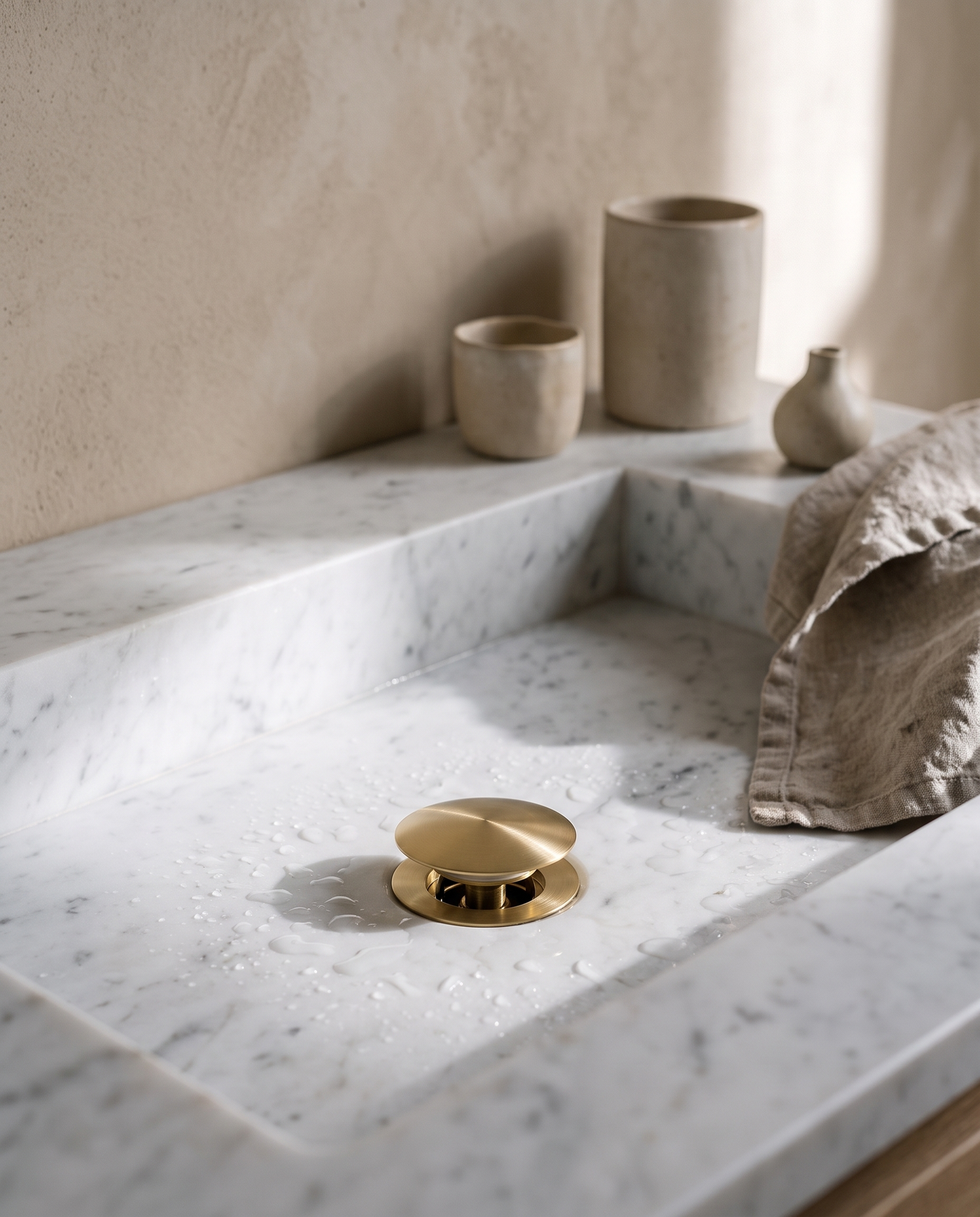 Vero Brushed Gold Pop-Up Basin Waste