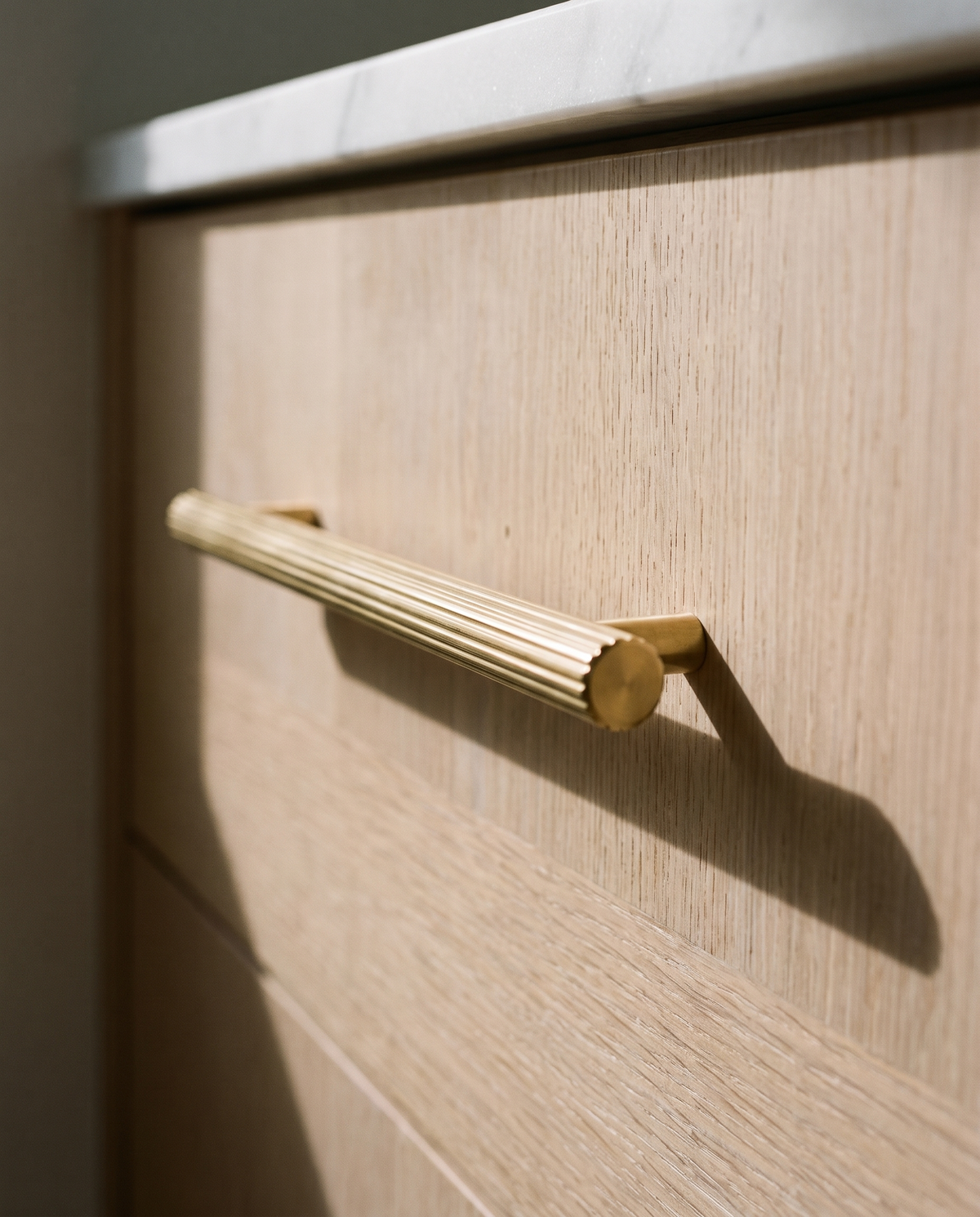Novara Grooved Solid Brass Cabinet and Appliance Pull