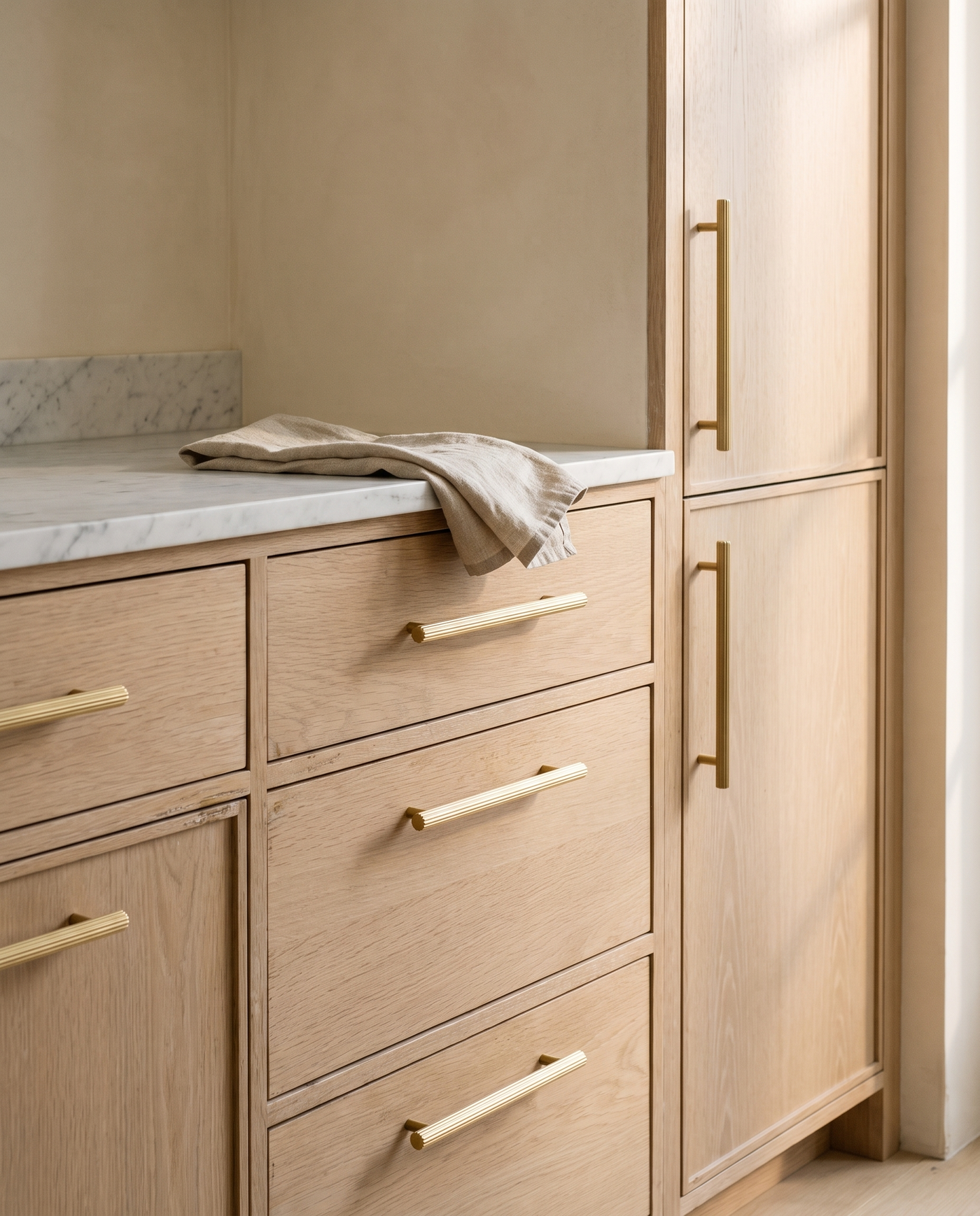 Novara Grooved Solid Brass Cabinet and Appliance Pull