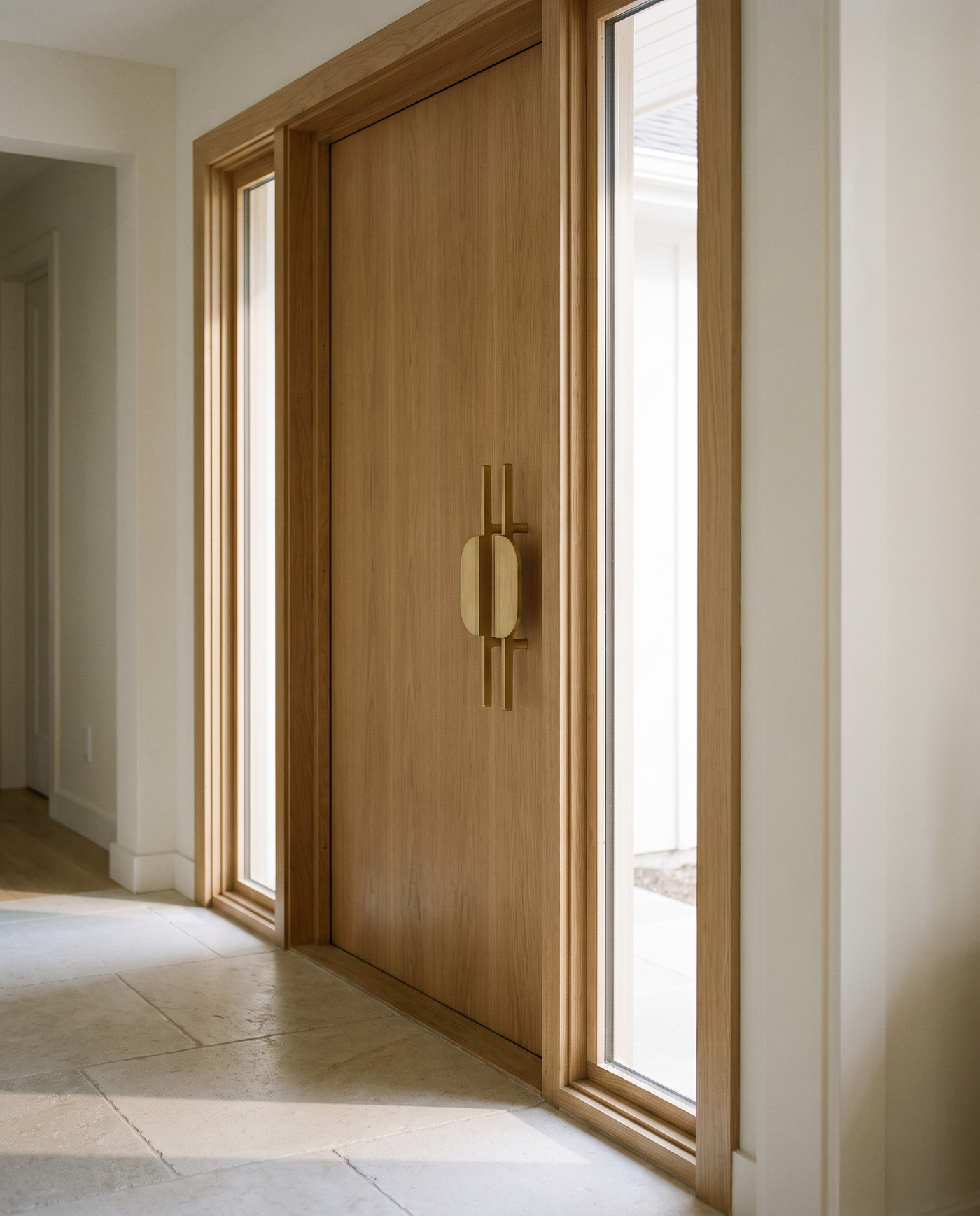 Serena Sculptural Brass Door Pull
