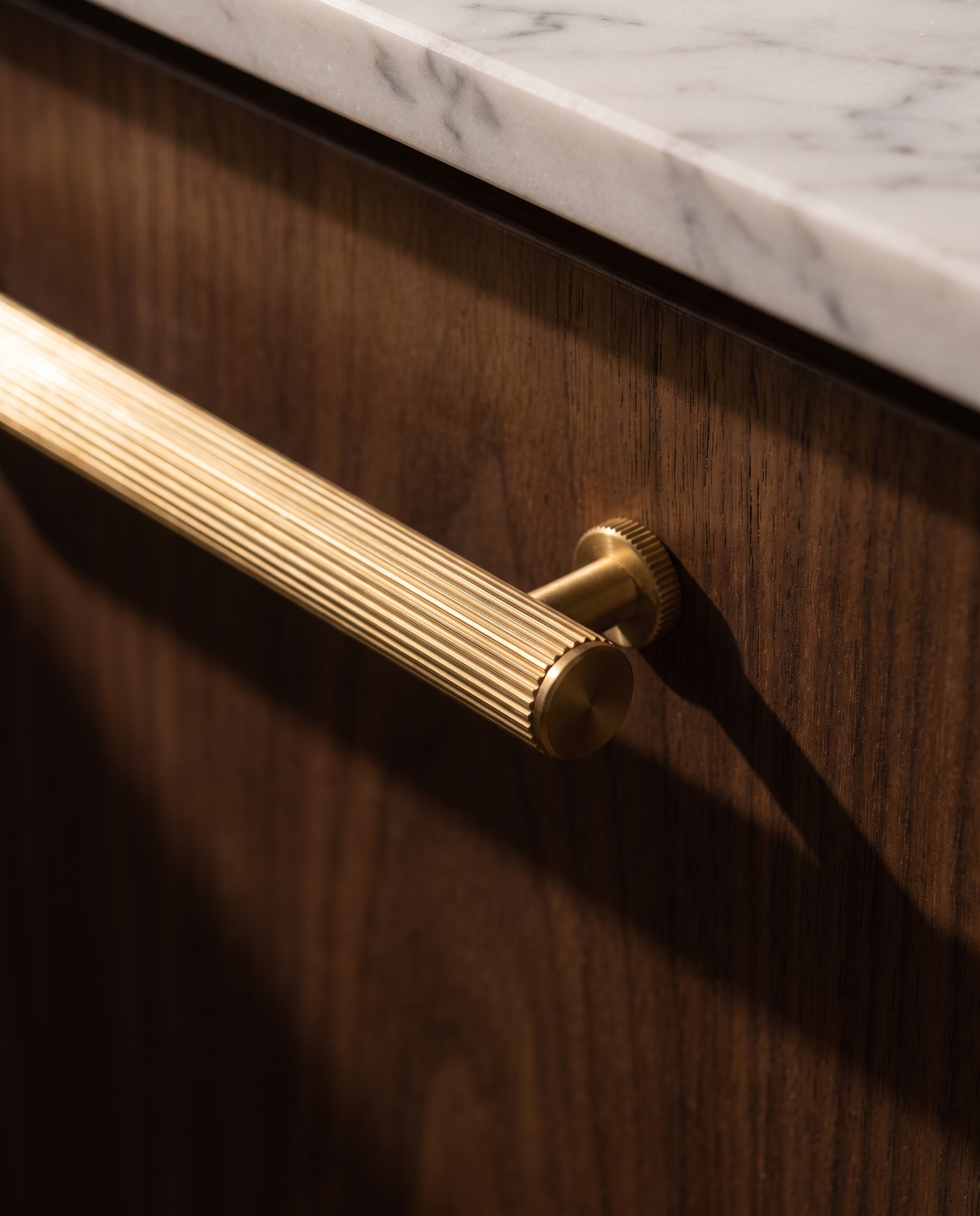 Rilievo Fine-Reeded Solid Brass Cabinet Family