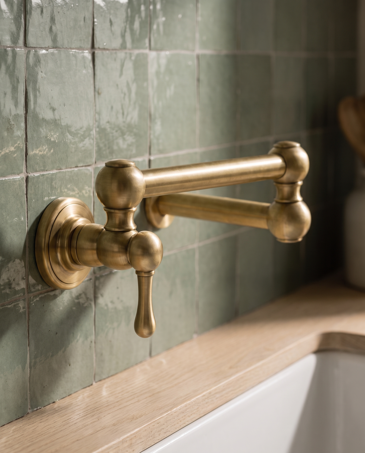 Valdo Wall-Mounted Brass Pot Filler
