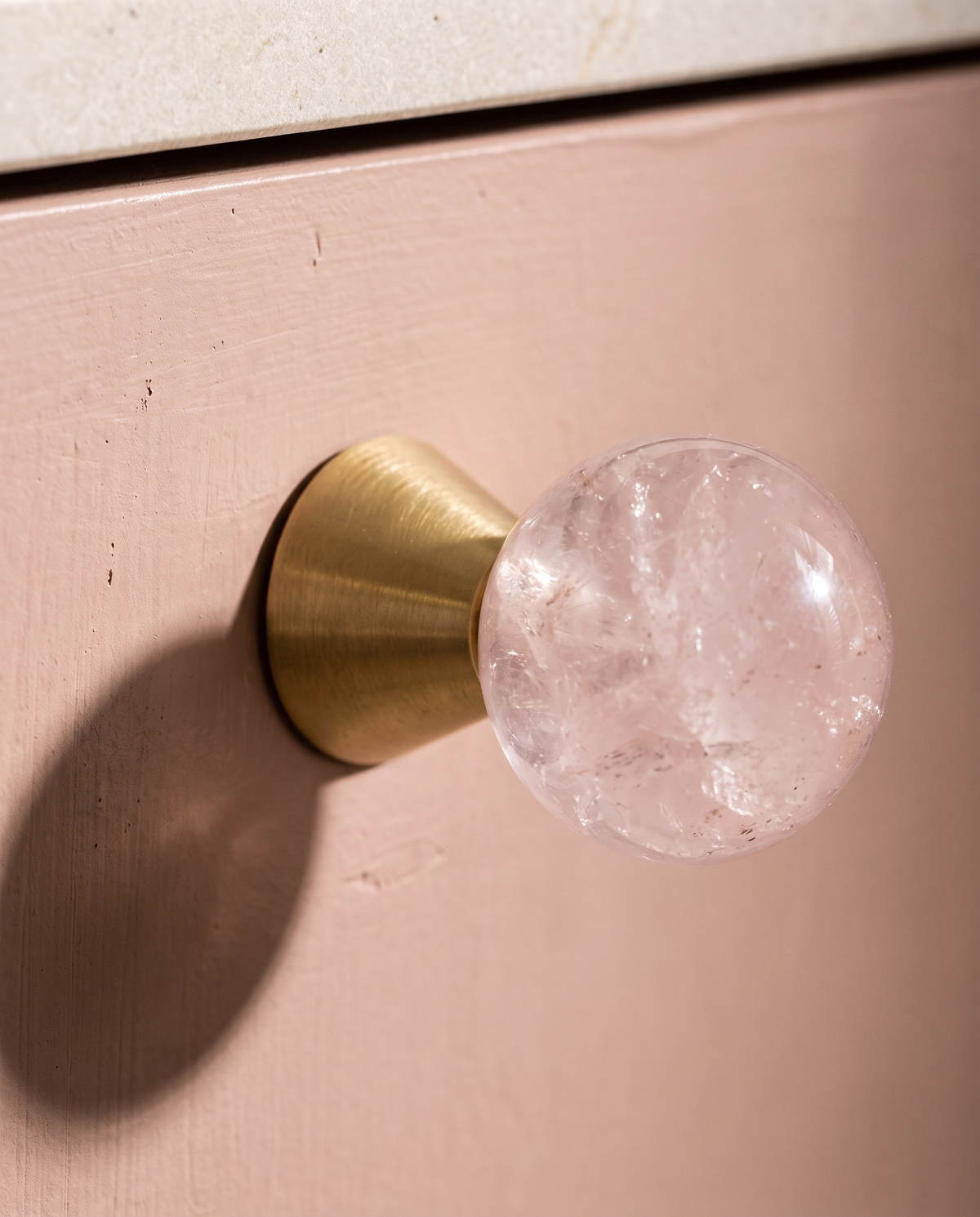 Gemma Rose Quartz Cabinet Pull