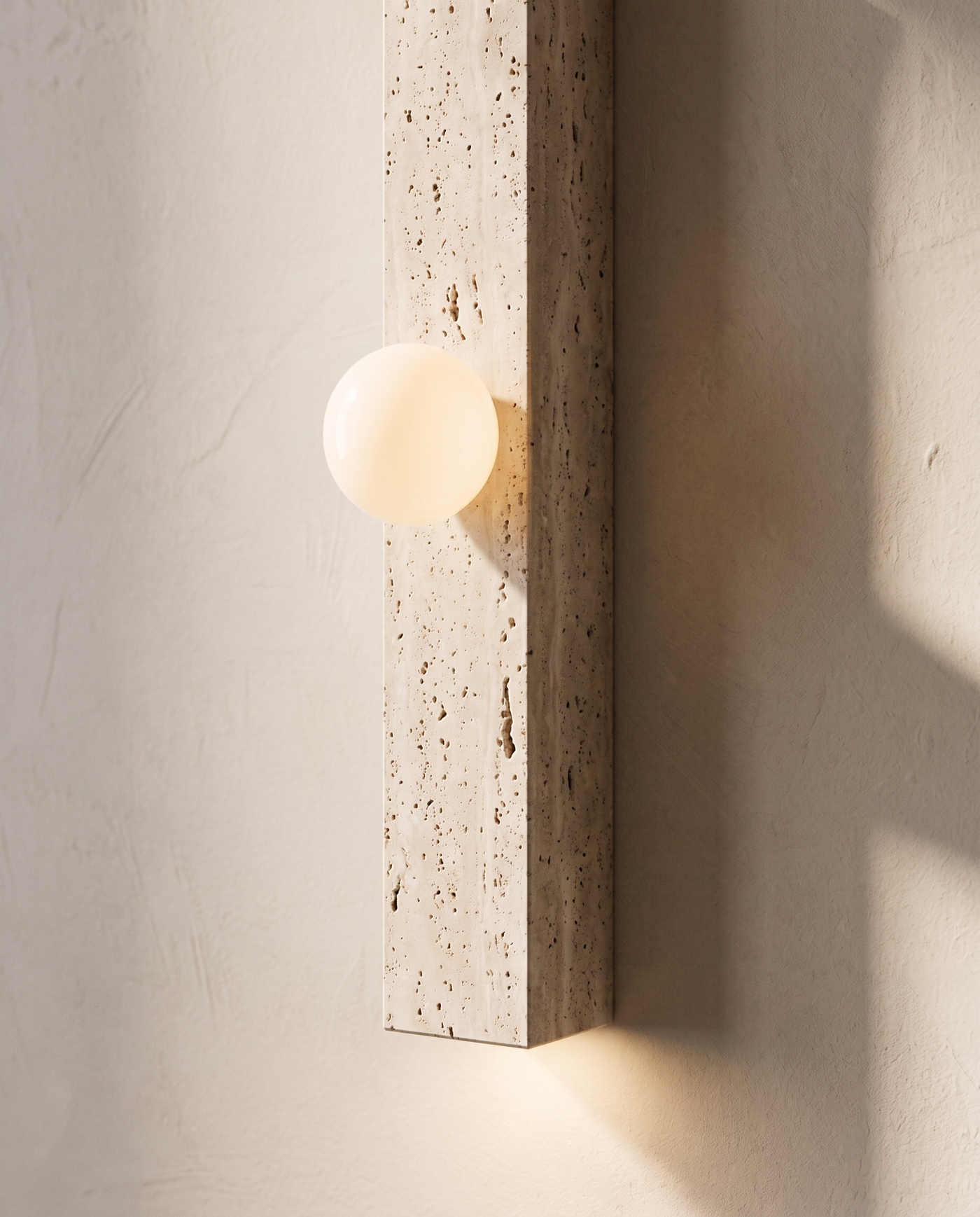 Torre Travertine Wall Lamp