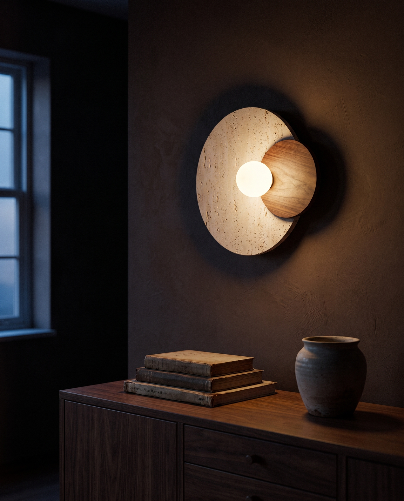 Sole Travertine Wall Lamp