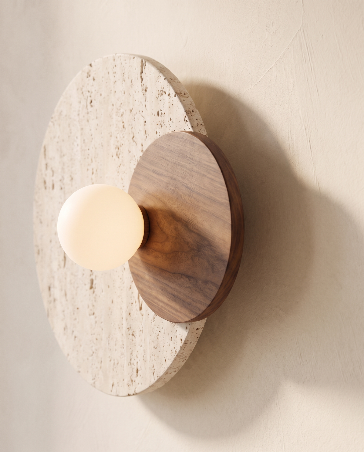 Sole Travertine Wall Lamp