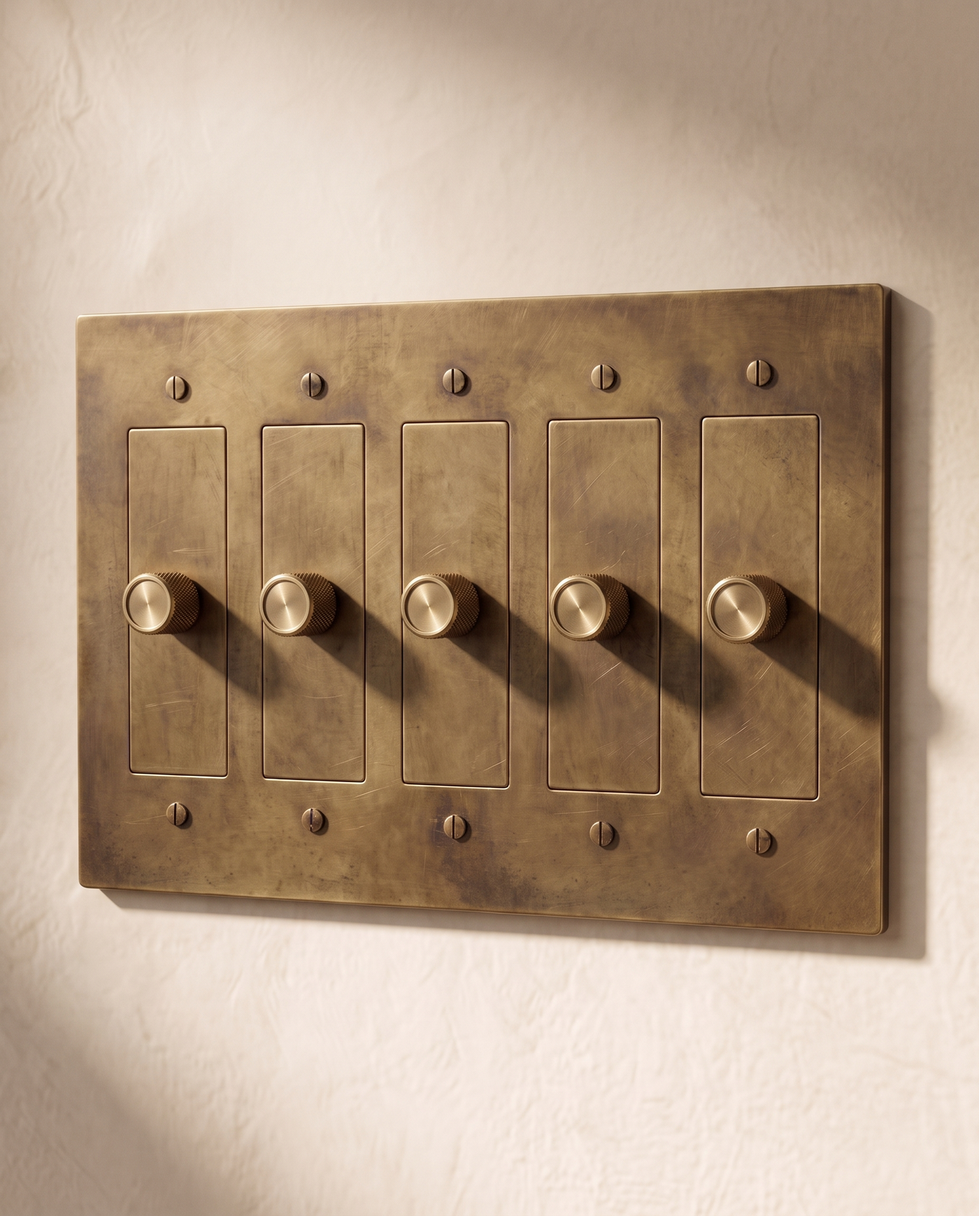 Brio Brass 3 Way Rotary Dimmer