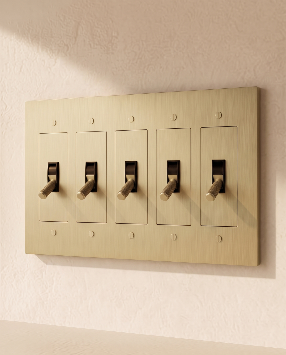 Brio Brass 4 Way Toggle Switch