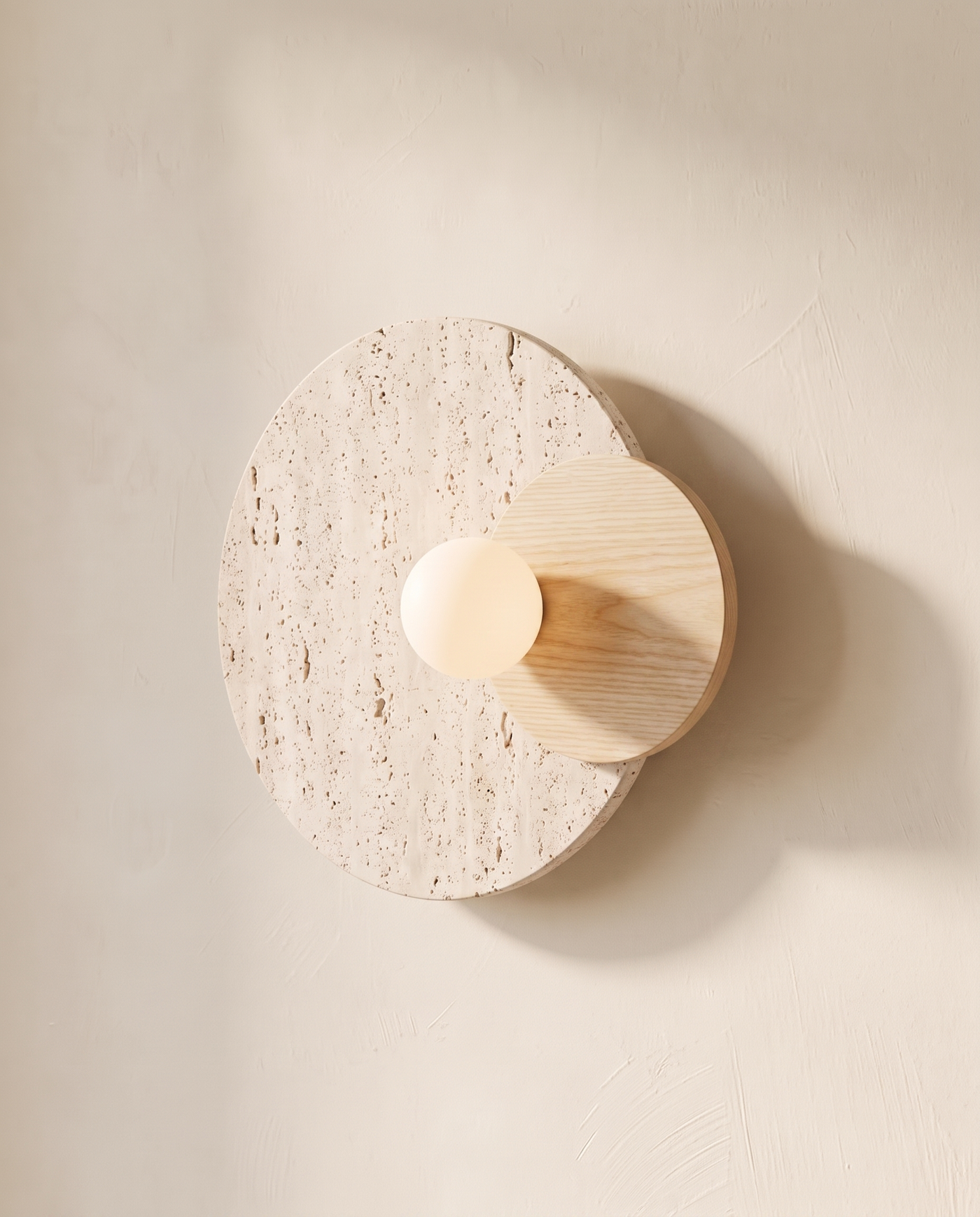 Sole Travertine Wall Lamp