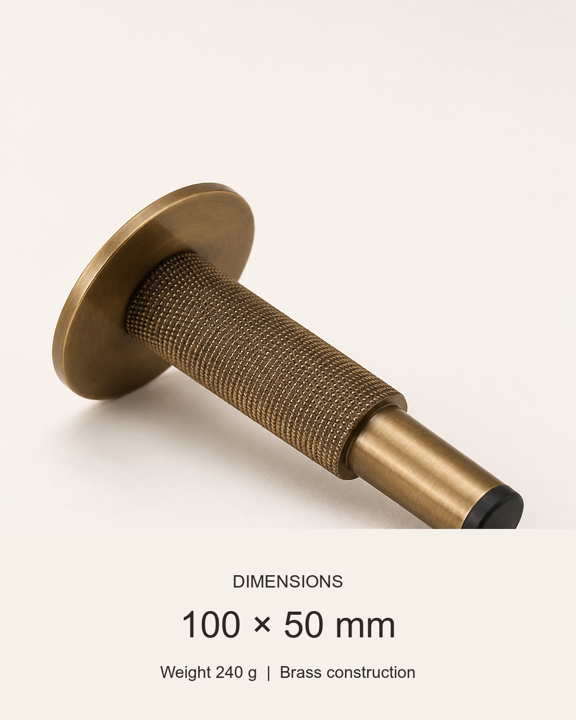 Ritmo Knurled Brass Door Stop