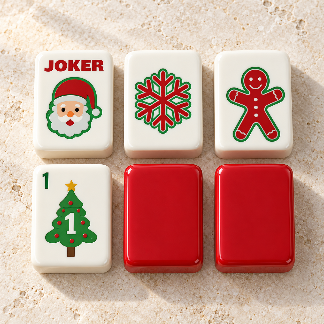 Holly mahjong tile design
