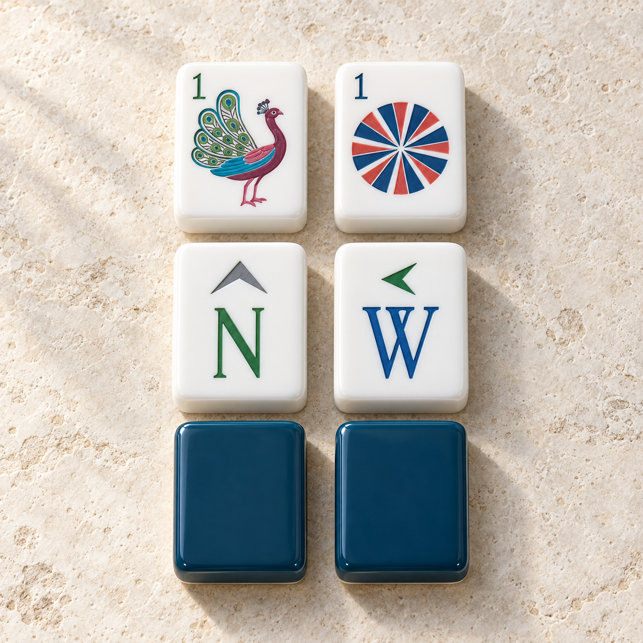Midnight mahjong tile design