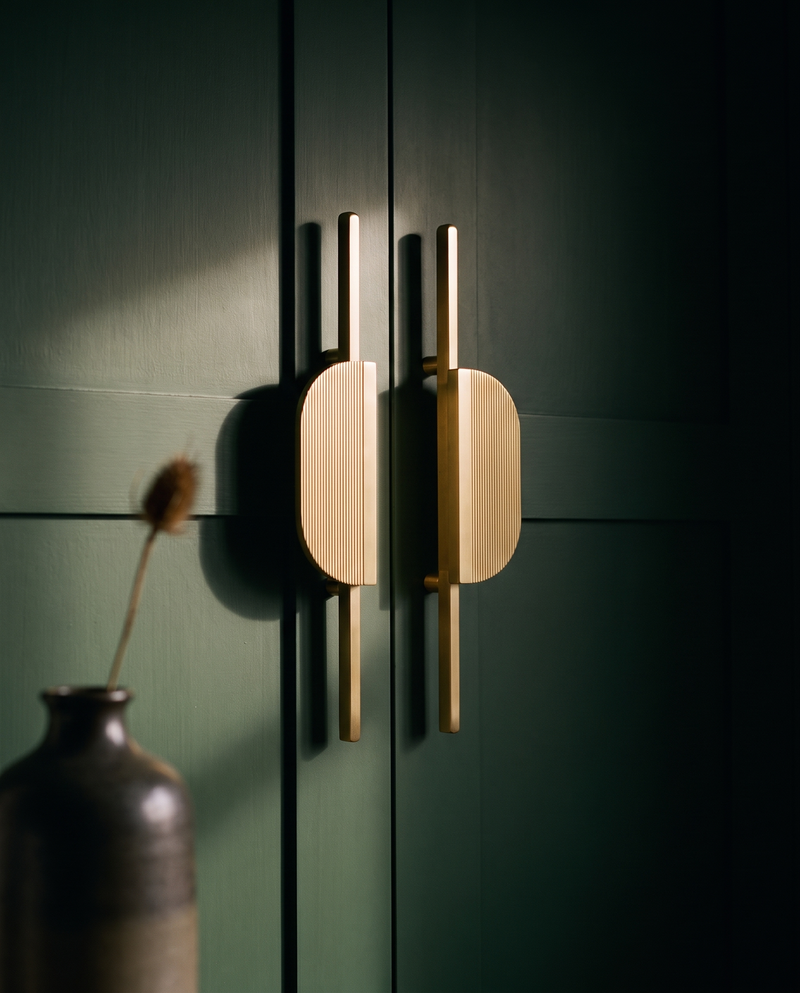 Serena Sculptural Brass Door Pull