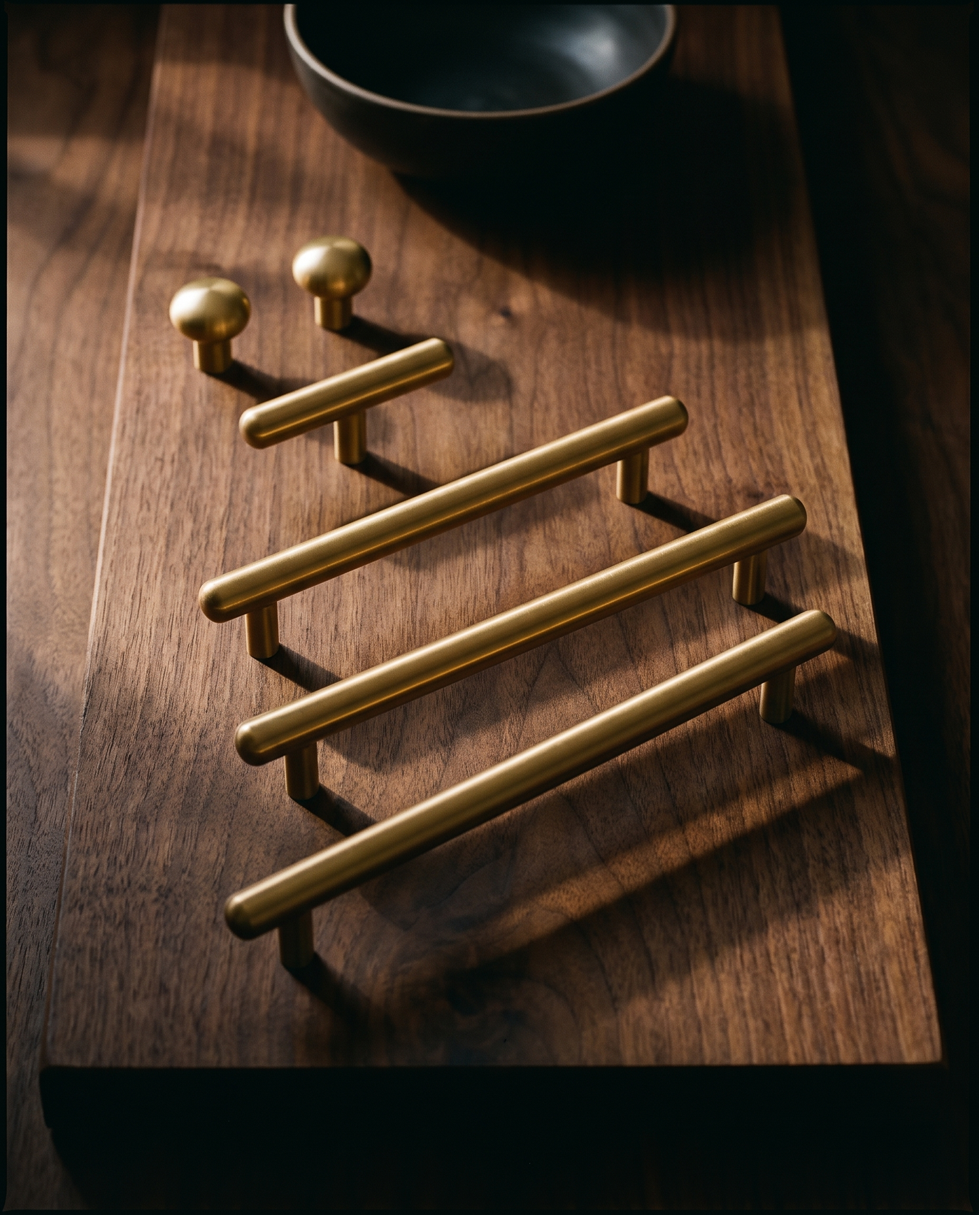 Vela Smooth Solid Brass Cabinet Family