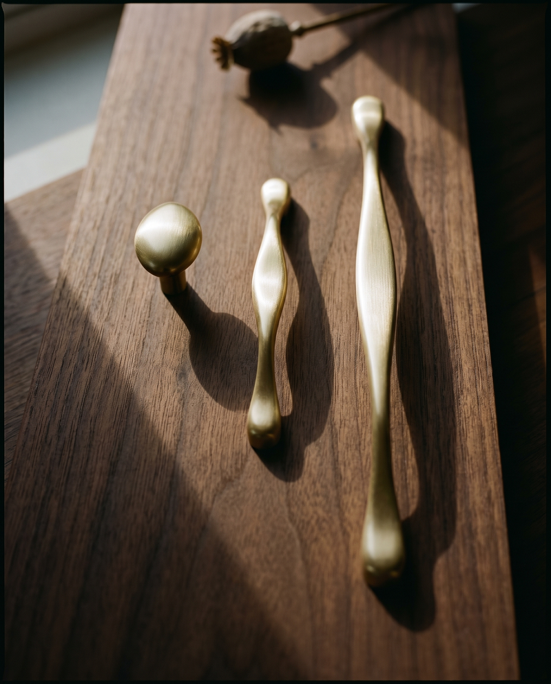 Folia Organic Solid Brass Cabinet Family