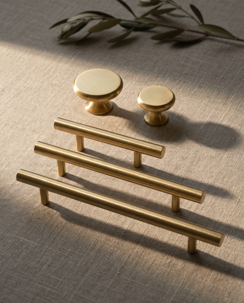 Tondo Round Solid Brass Cabinet Family