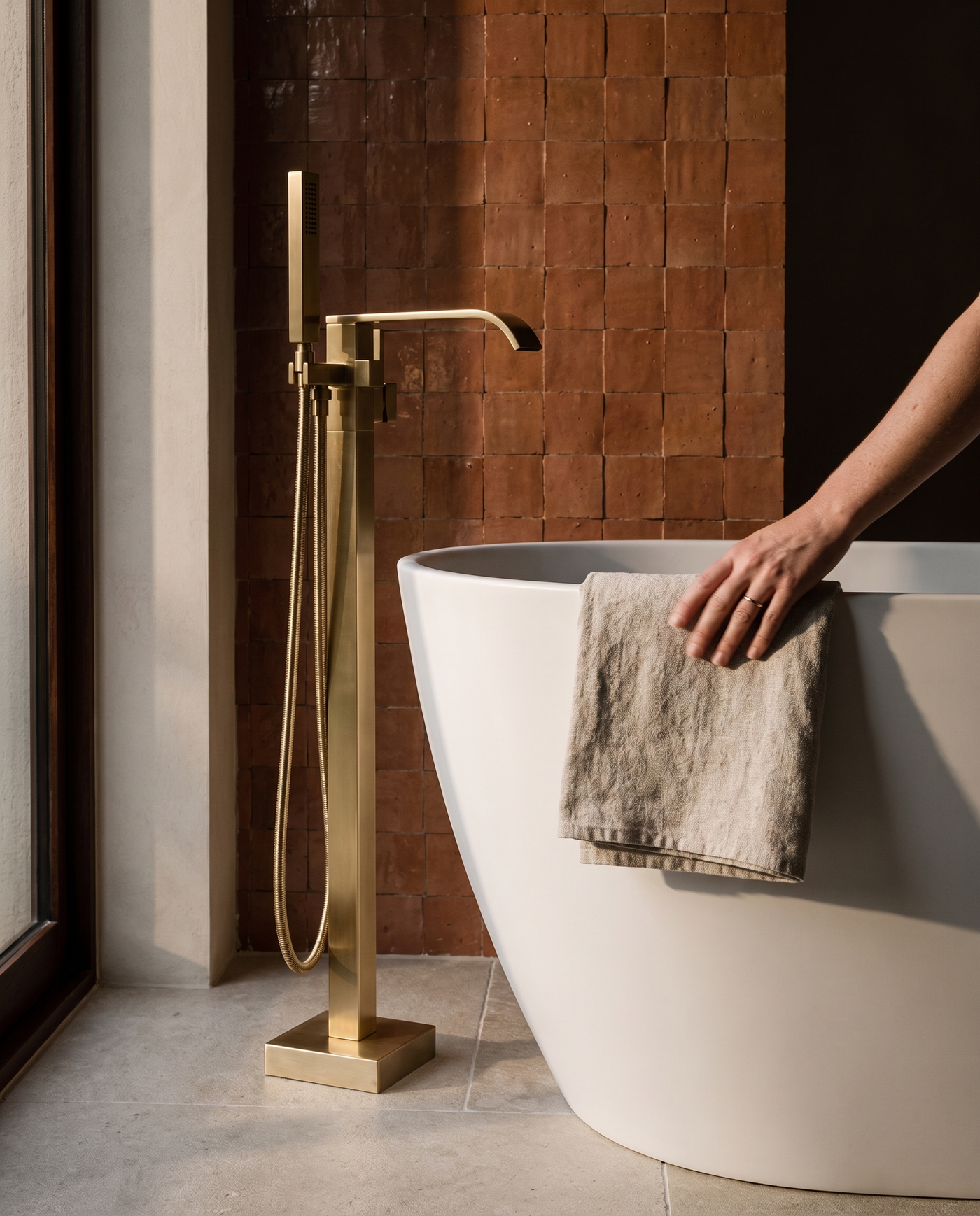 Cascata Floor-Standing Waterfall Bath Filler