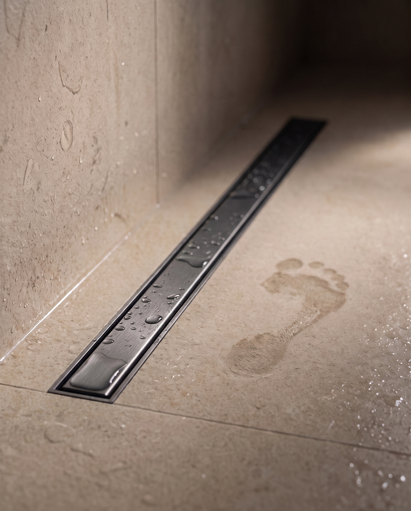 Ombra 600 mm Solid Brass Linear Shower Drain