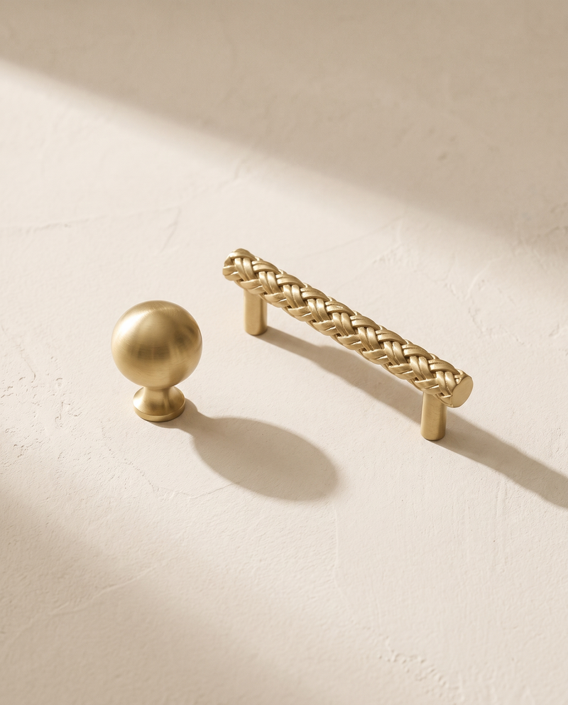 Sfera Ball Knob and Beaded Pull
