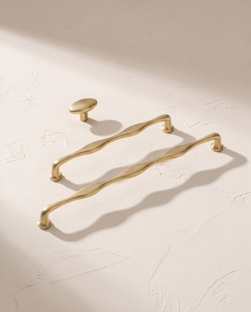Folia Organic Solid Brass Cabinet Family