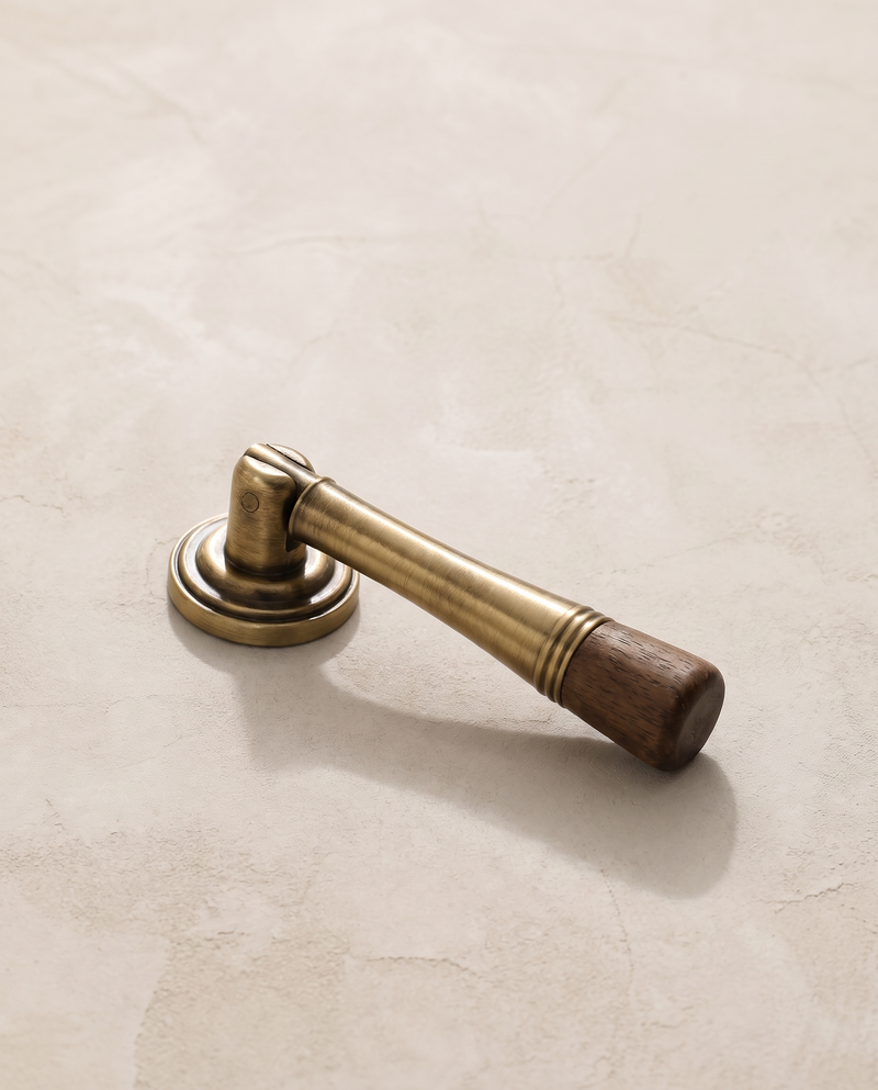 Tesa Walnut and Antique Brass Cabinet Family
