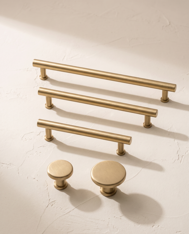 Tondo Round Solid Brass Cabinet Family