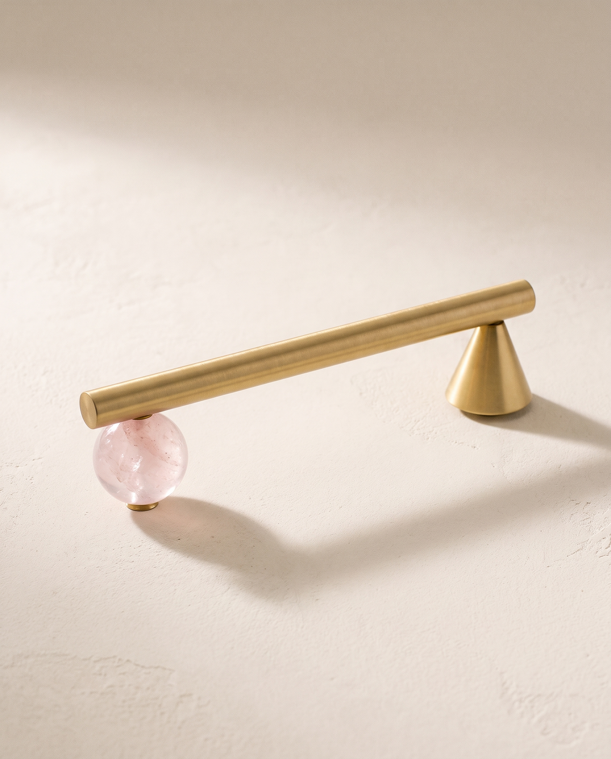 Gemma Rose Quartz Cabinet Pull