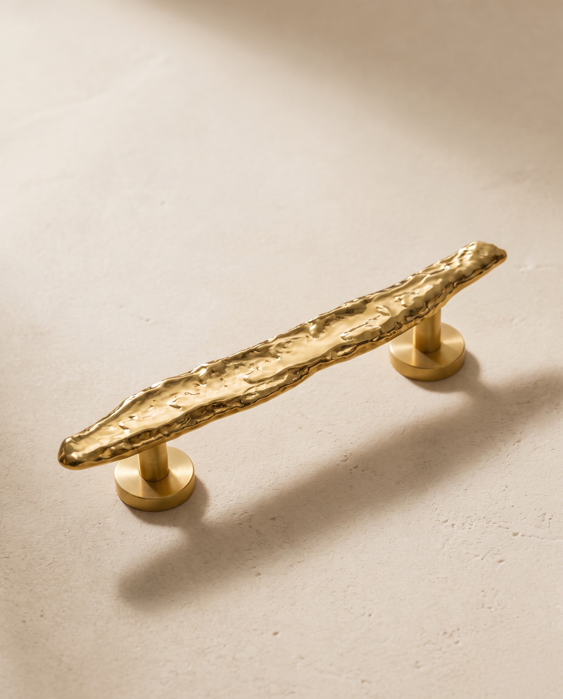 Selva Hand-Hammered Brass Architectural Door Pull