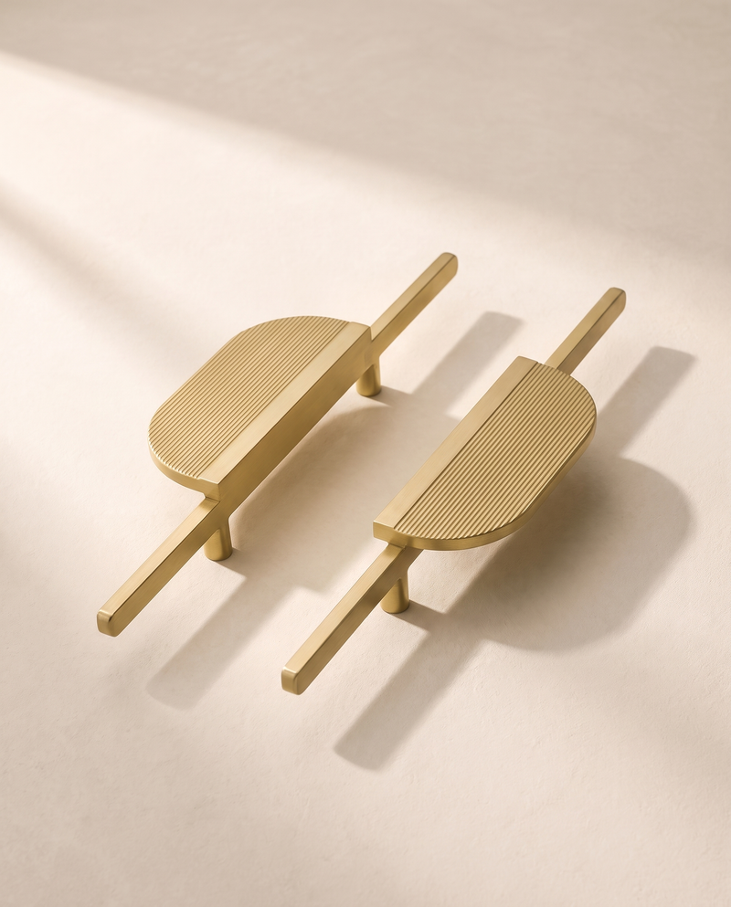 Serena Sculptural Brass Door Pull