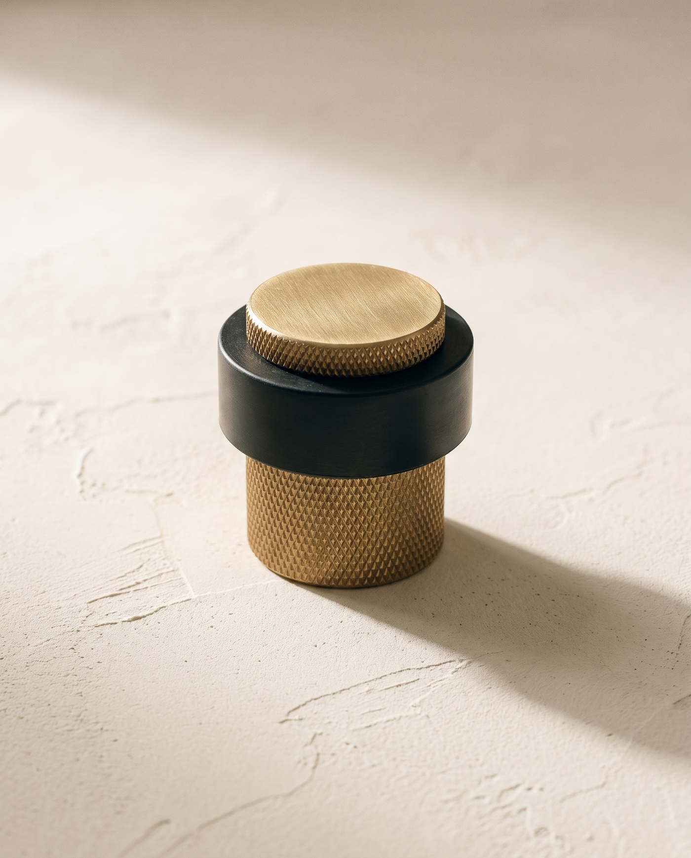 Vela Knurled Solid Brass Door Stop