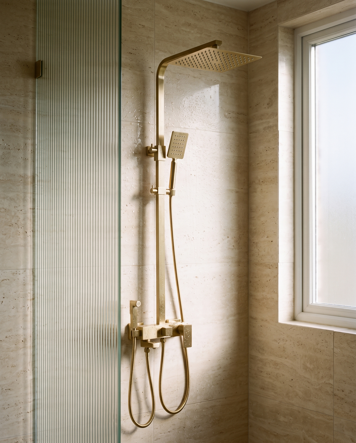 Ruvo Exposed Brass Shower Column