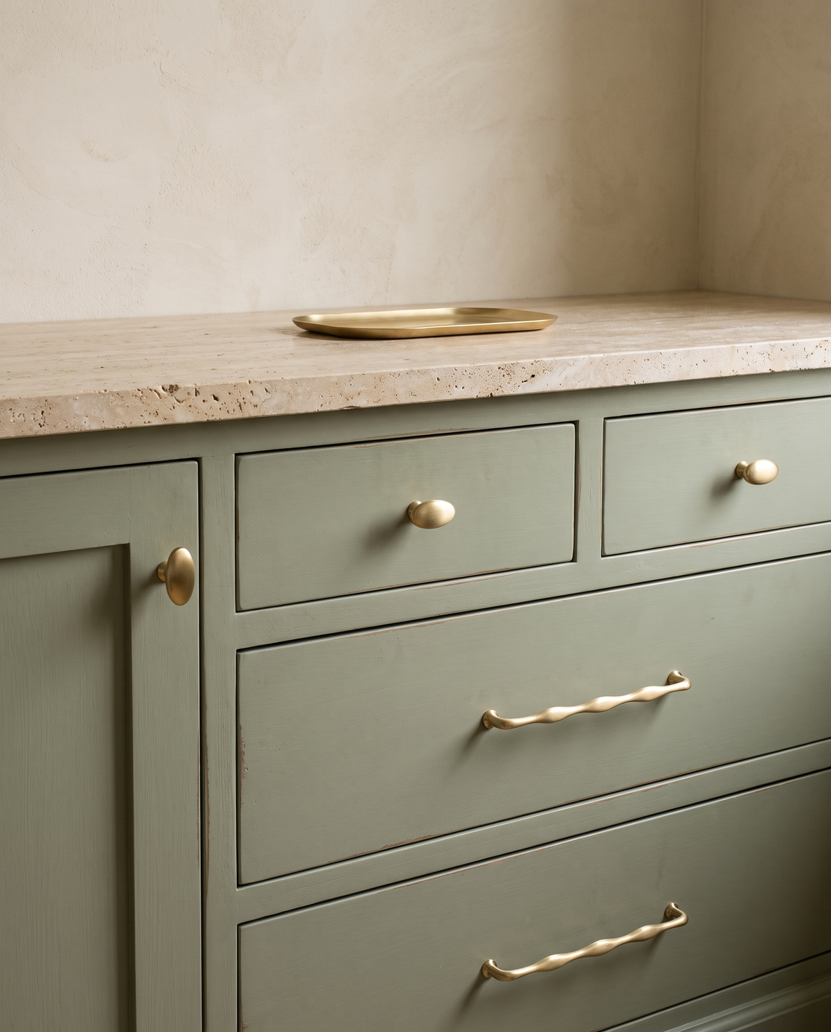 Folia Organic Solid Brass Cabinet Family