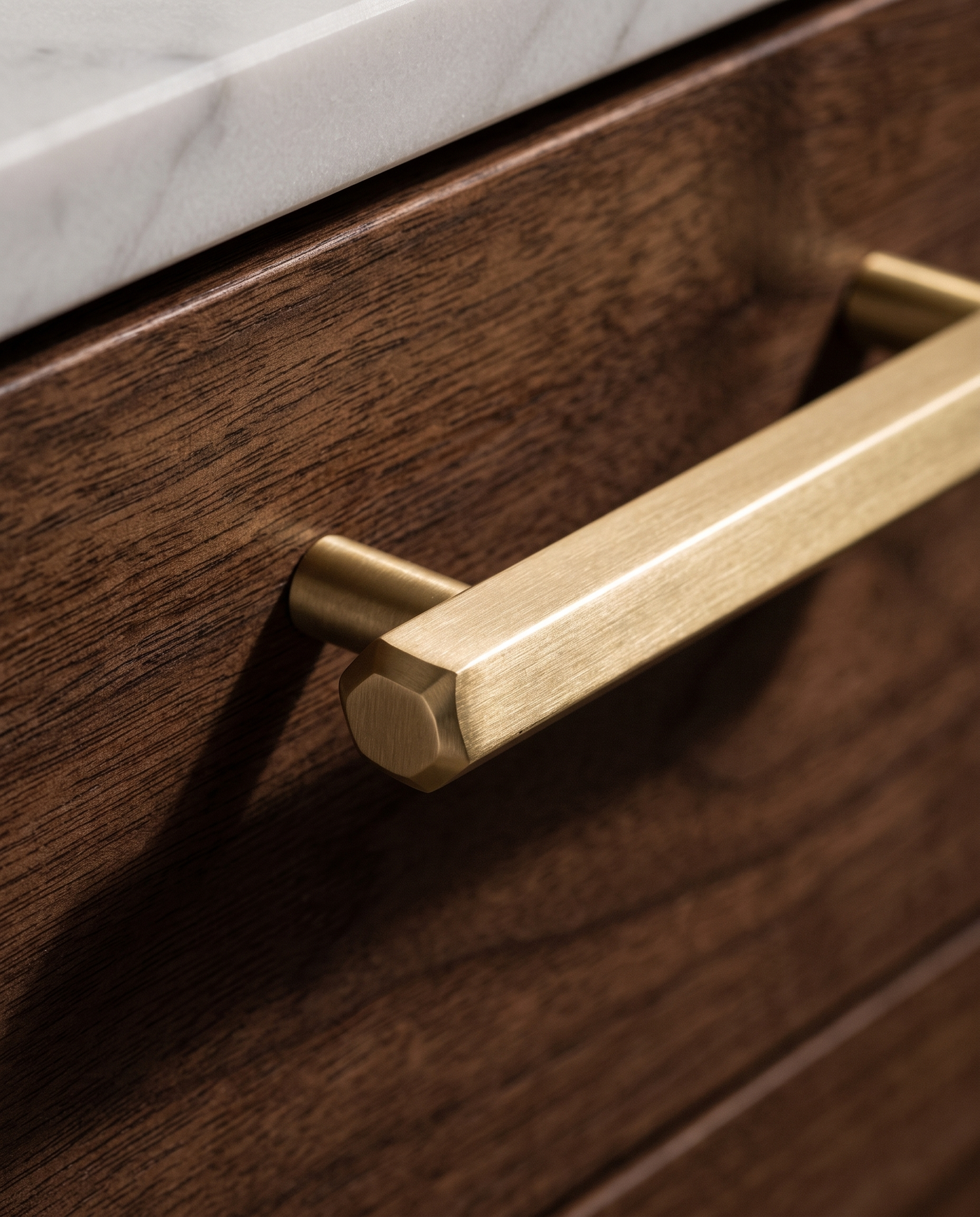 Esagono Solid Brass Hexagonal Pull Family