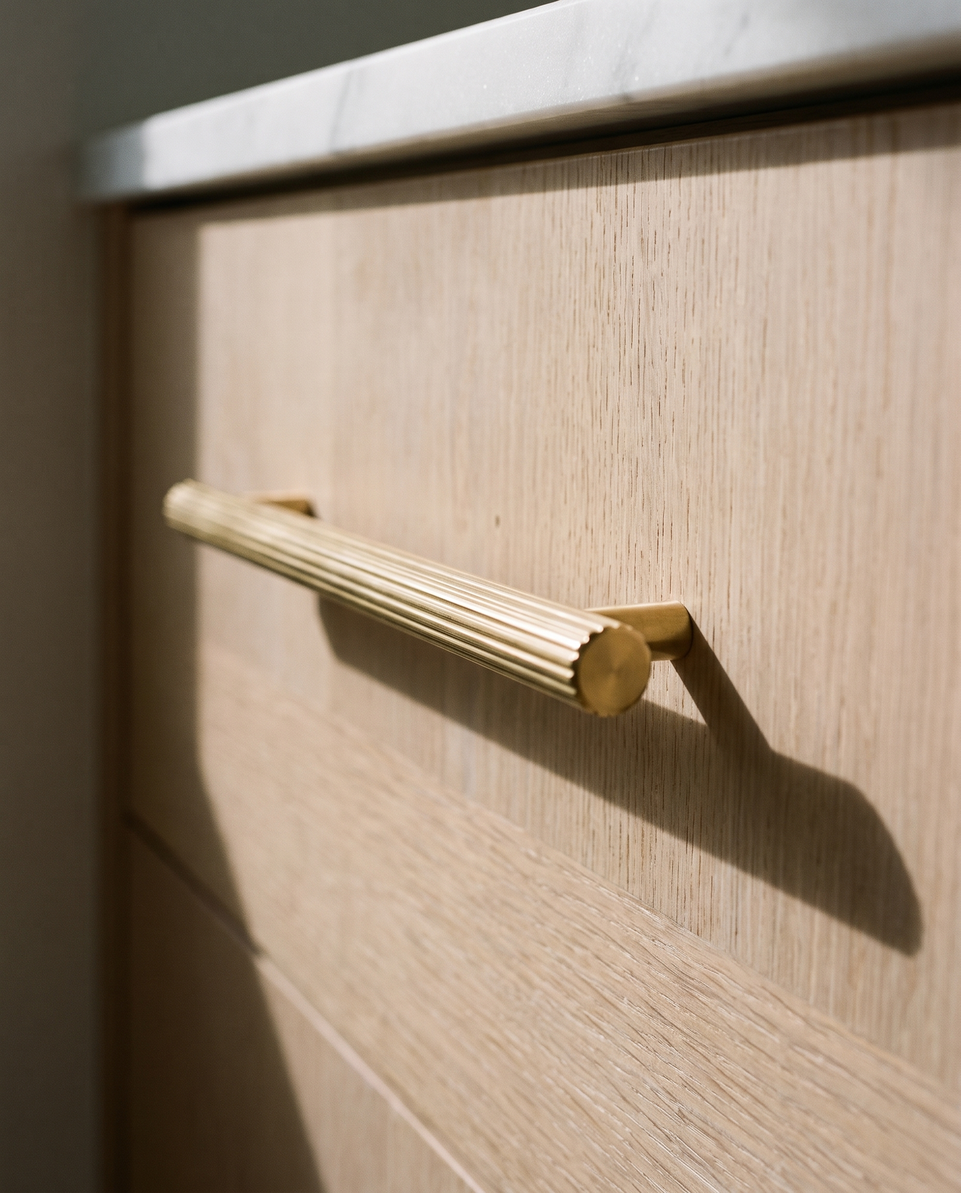 Novara Grooved Solid Brass Cabinet and Appliance Pull
