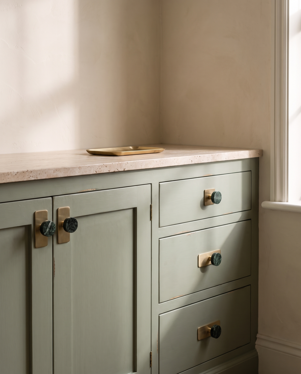 Marmo Green Marble Cabinet Knob & Backplate Family