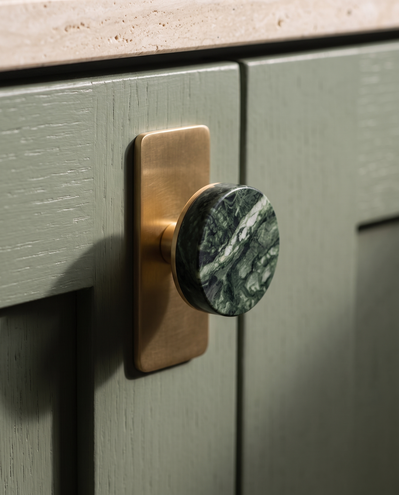 Marmo Green Marble Cabinet Knob & Backplate Family