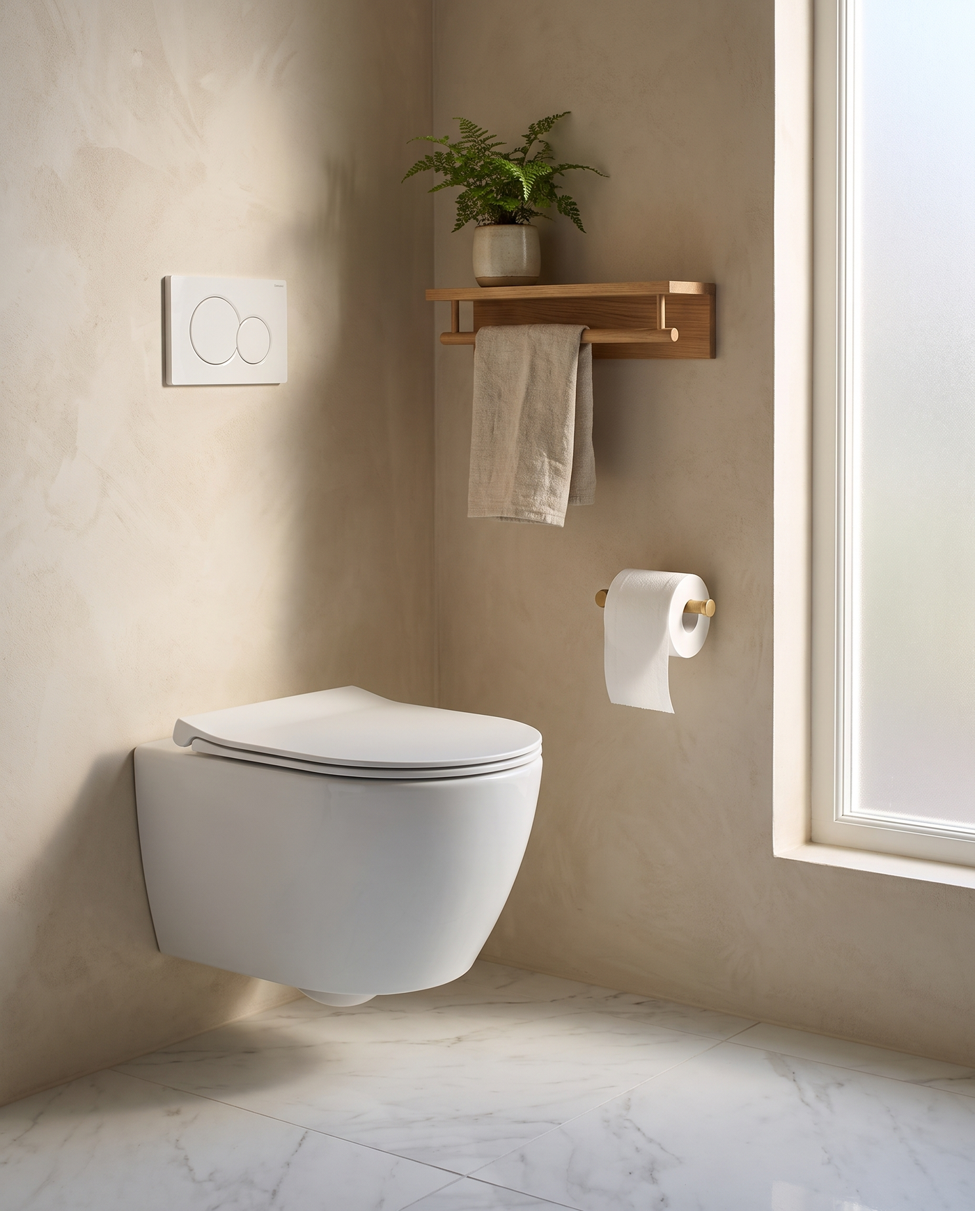 Varen Knurled Brass Toilet Paper Holder