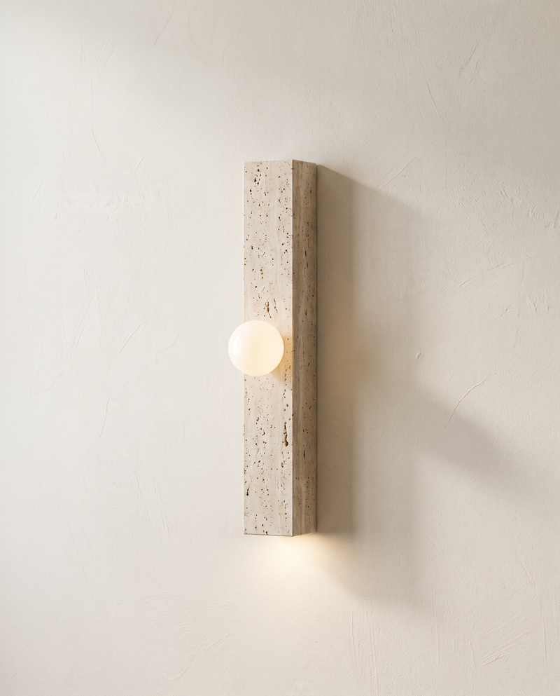 Torre Travertine Wall Lamp