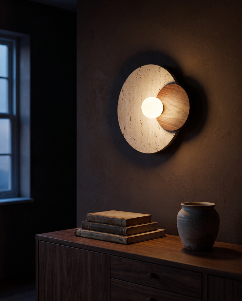 Sole Travertine Wall Lamp