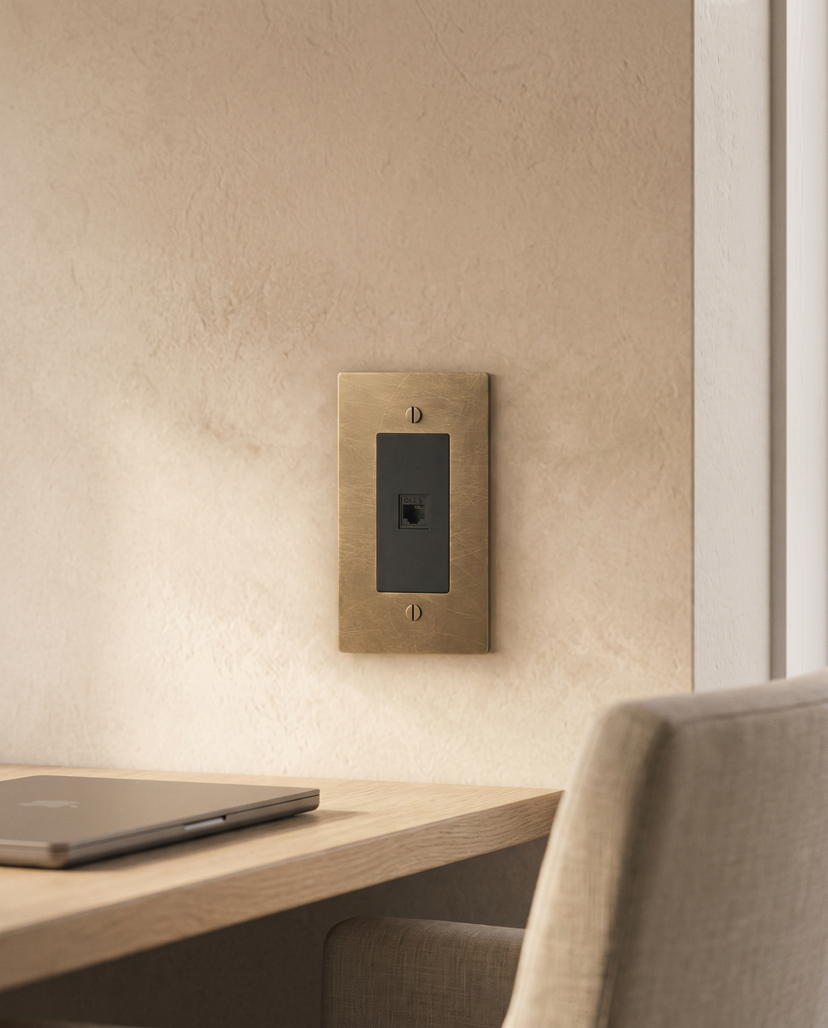 Brio Brass Ethernet Socket