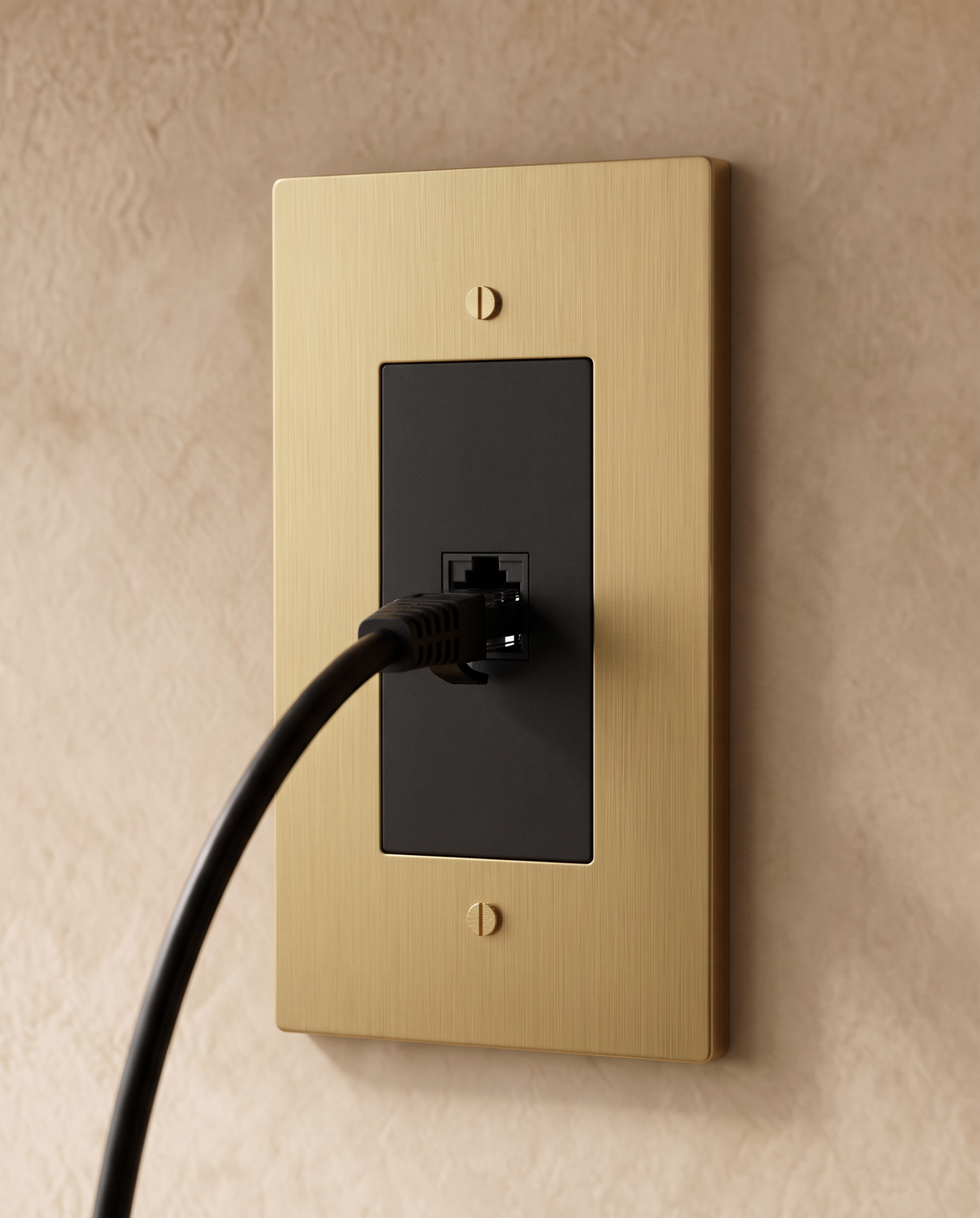 Brio Brass Ethernet Socket