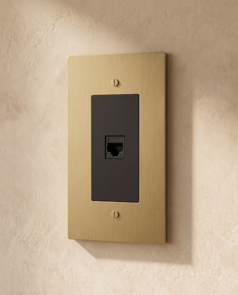 Brio Brass Ethernet Socket